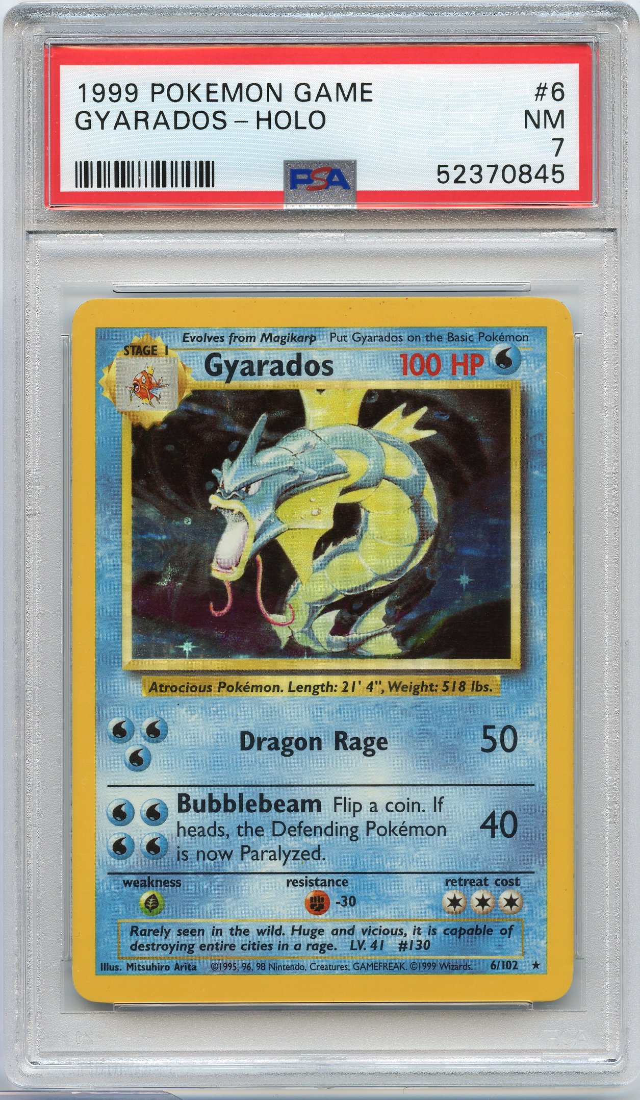 PSA 7 Gyarados #6 Holo Base Set