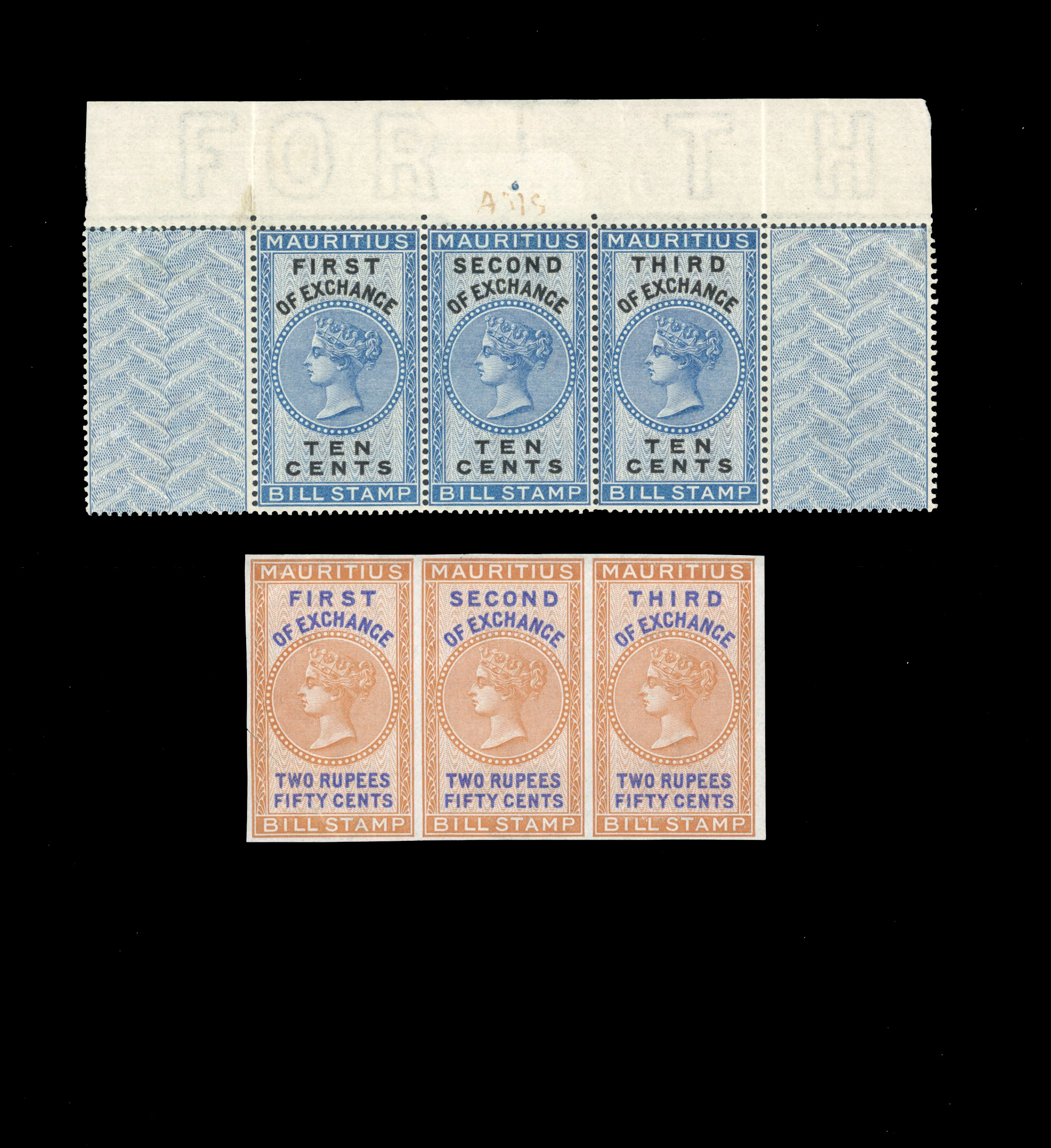 Mauritius Bills of Exchange 1880 mint group