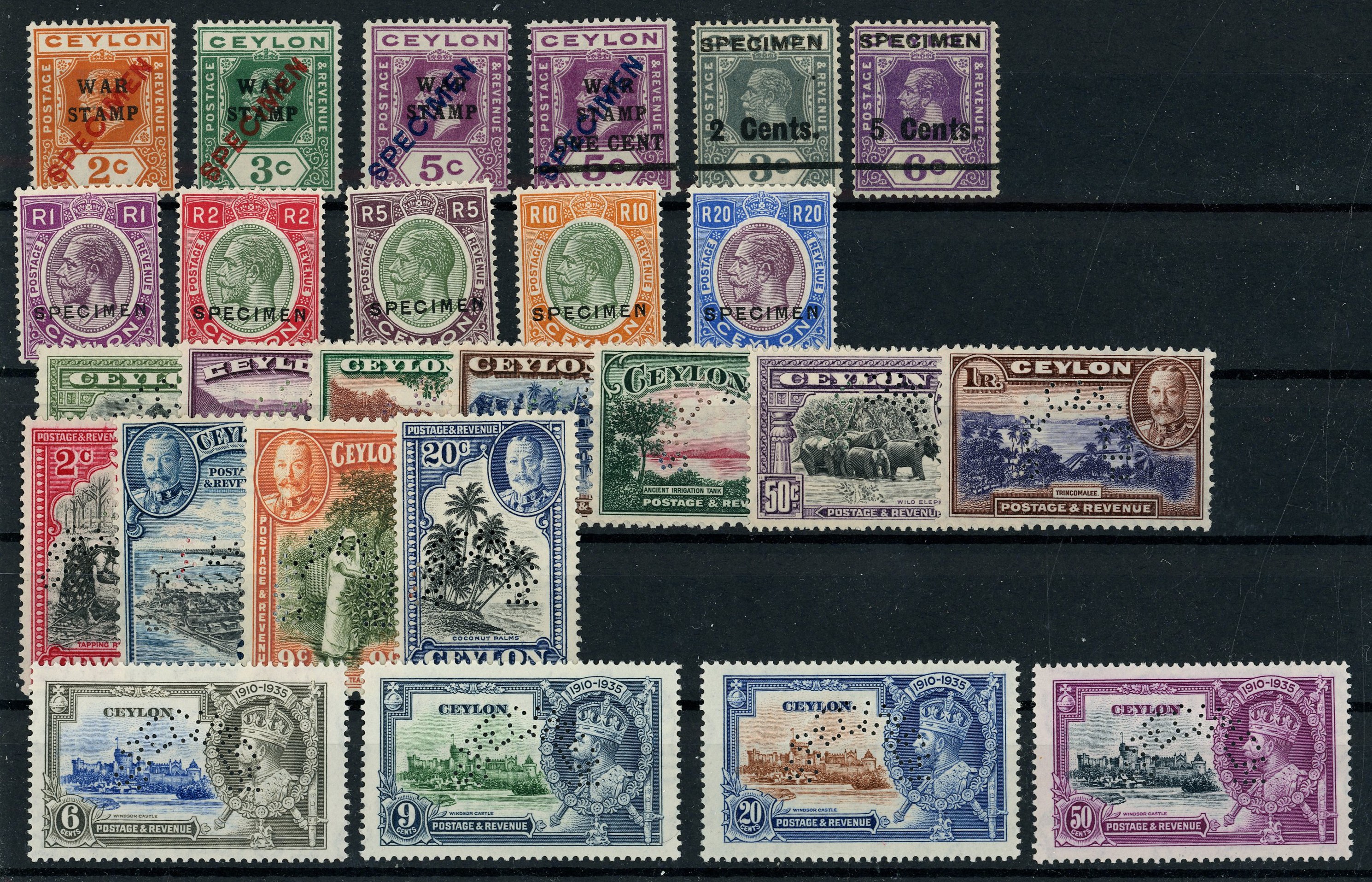 Ceylon KG V Specimen collection