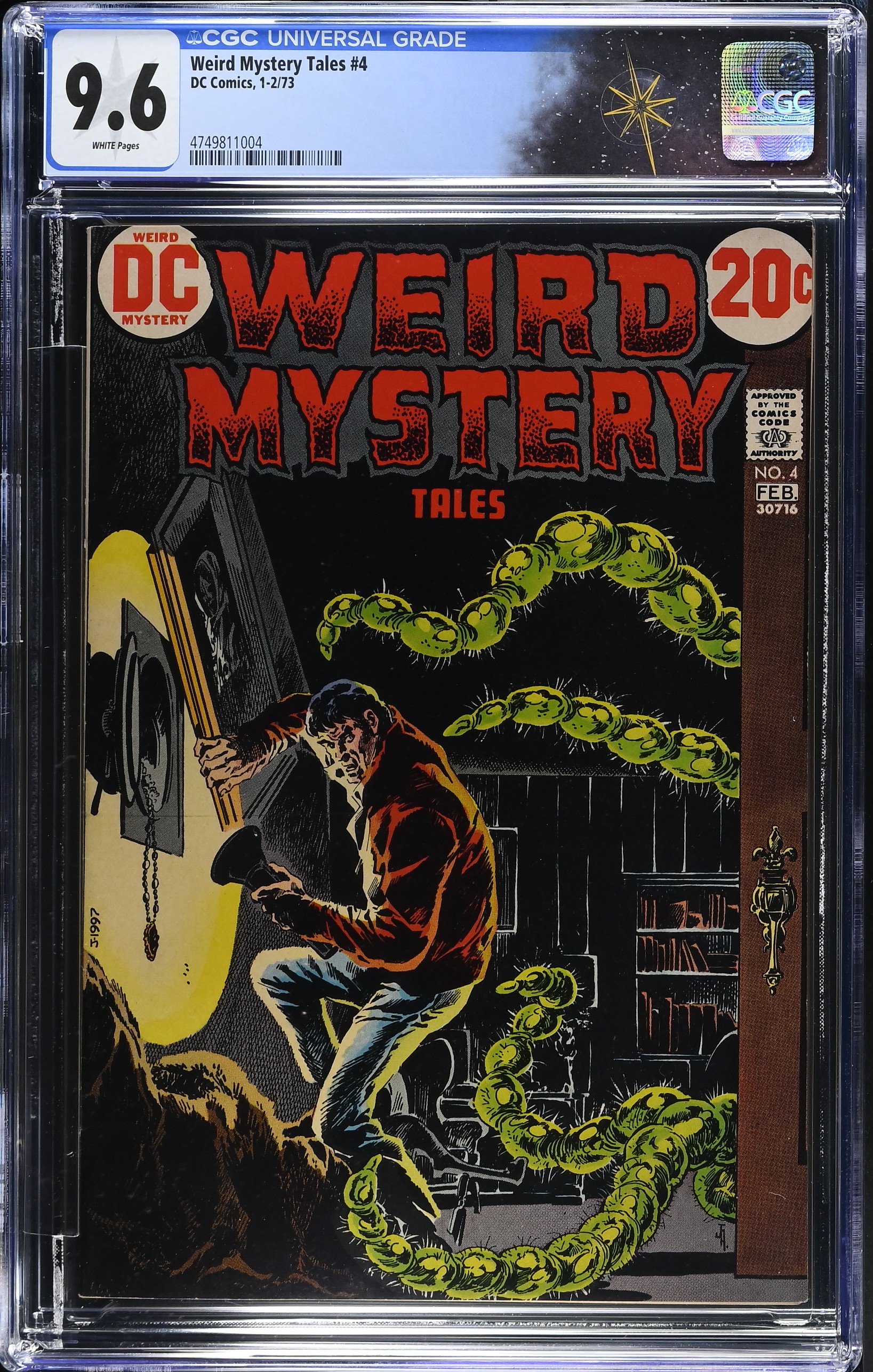 Weird Mystery Tales #4 CGC 9.6 Cover by Jim Aparo (DC Comics, 1973) White Pages
