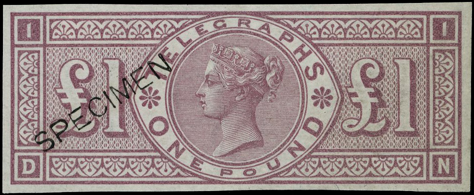 Great Britain Telegraph SG T17var colour trial 