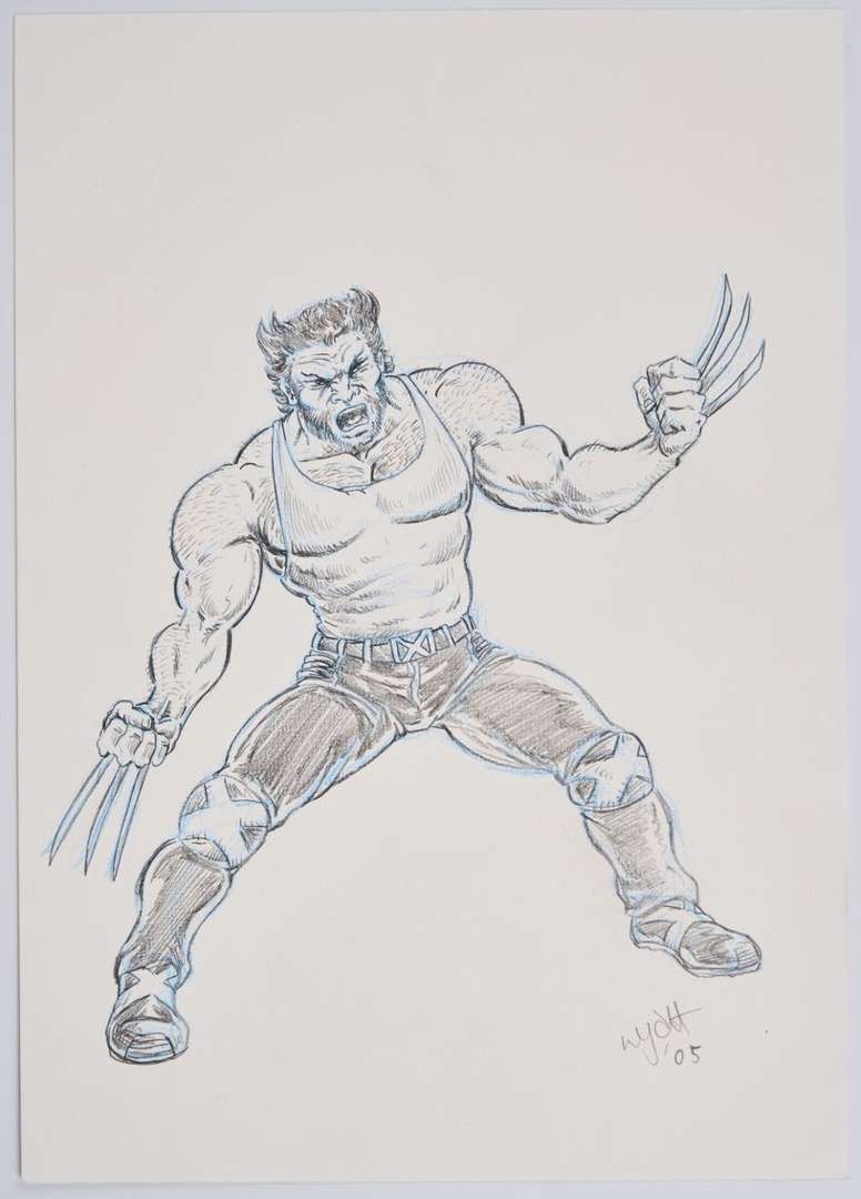 Simon Wyatt Wolverine Original Hand Drawn Ink and Pencil Sketchs With Claudio Vieria De Olivia Daredevil Art Total 3