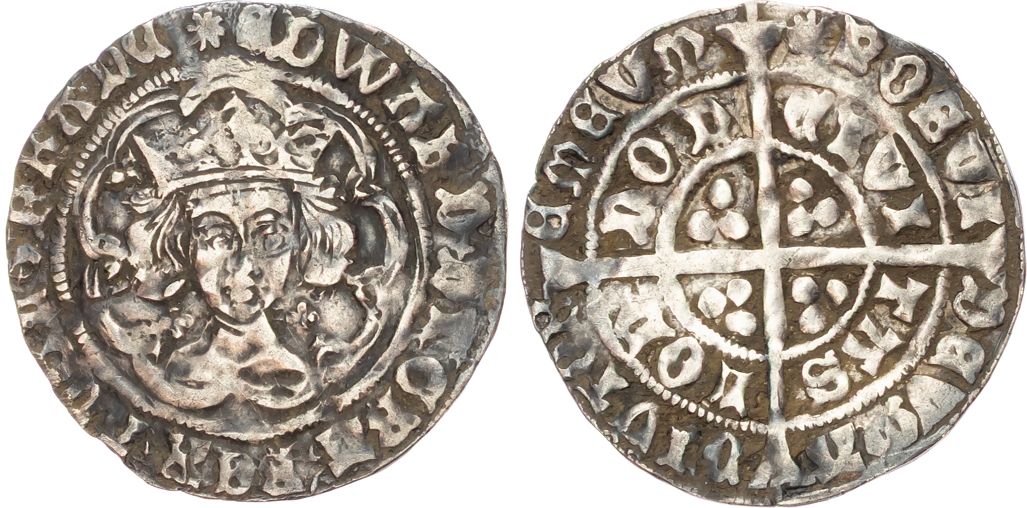Edward IV (First reign, 1461-147), Light coinage, AR Groat, London, class Vd, mm. sun, (1467-1468).