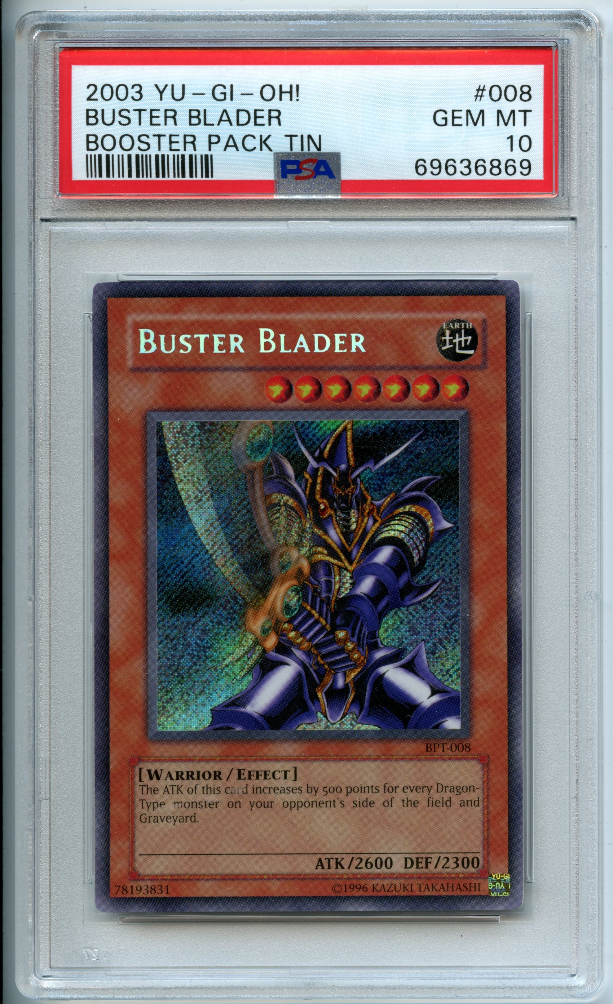 Yu-Gi-Oh! - Buster Blader   - Booster Pack Tin  - PSA 10 