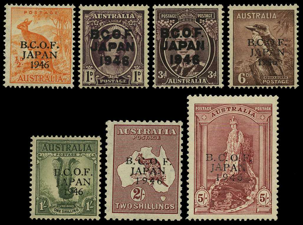 B.C.O.F. 1946 set of seven, unmounted o.g....