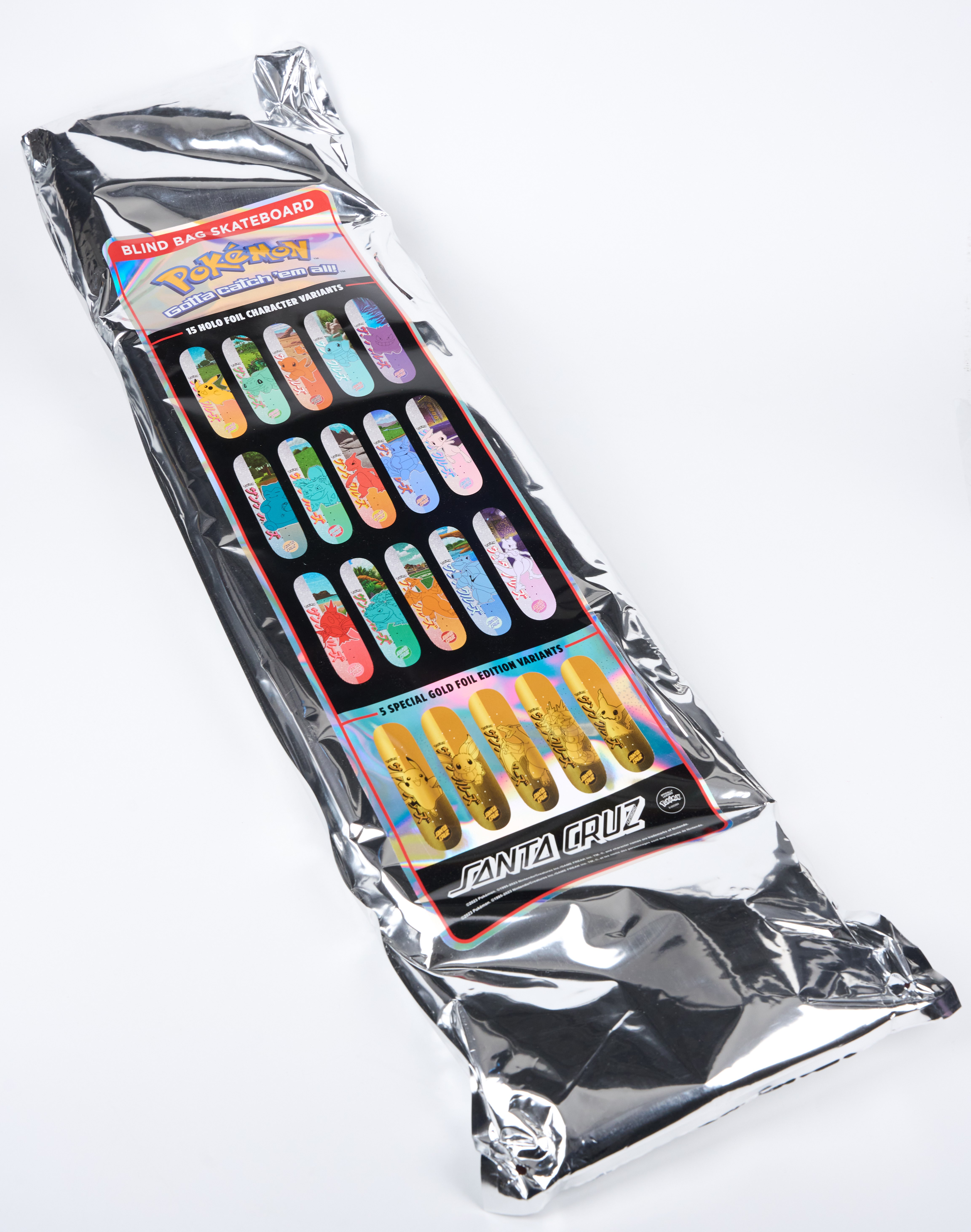 Santa Cruz x Pokémon 8" Skateboard Deck - SEALED Blind Bag 