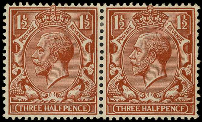1912-24 wmk Simple Cypher 1½ red-brown...