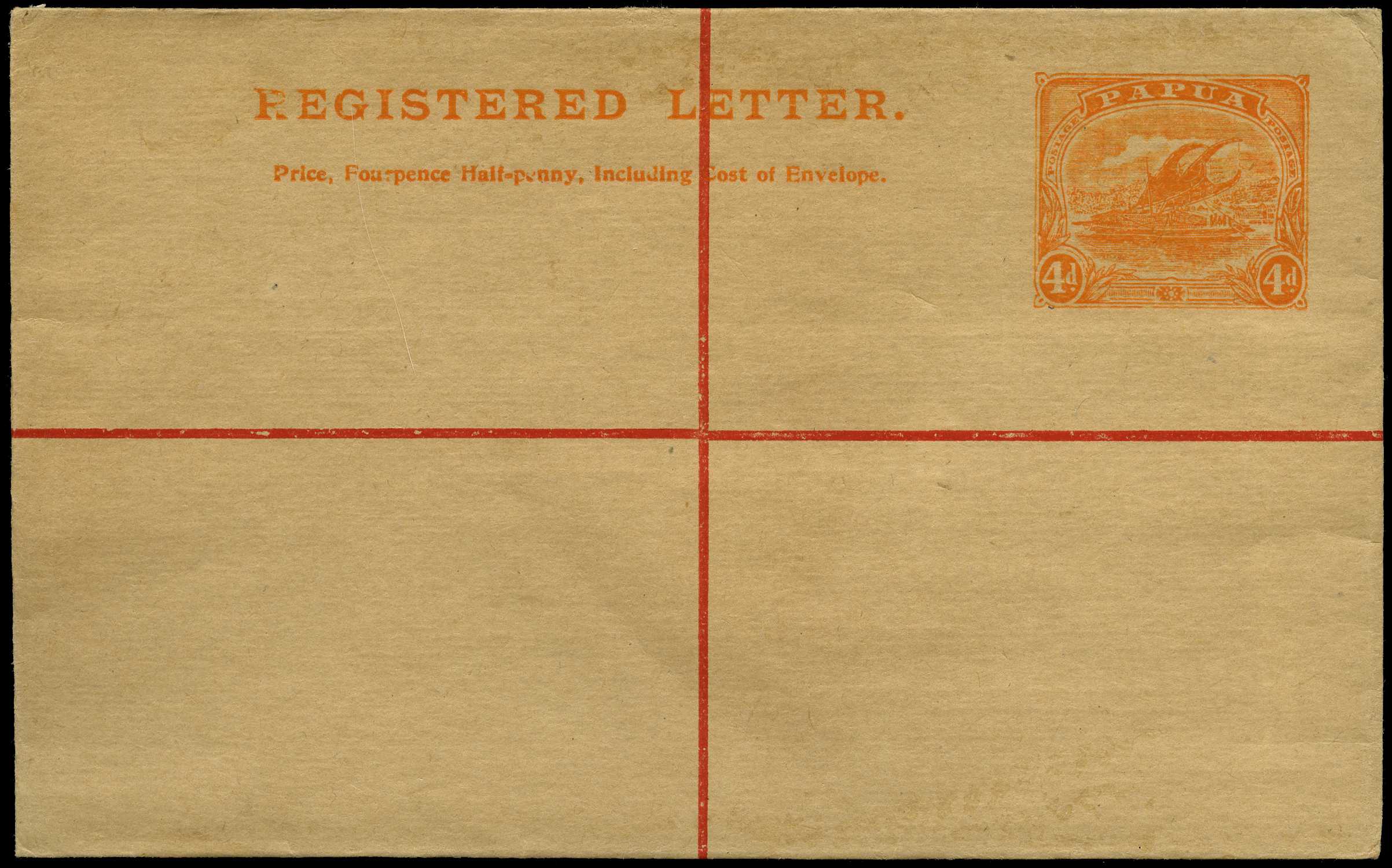 POSTAL STATIONERY: 1917 Lakatoi 4d...