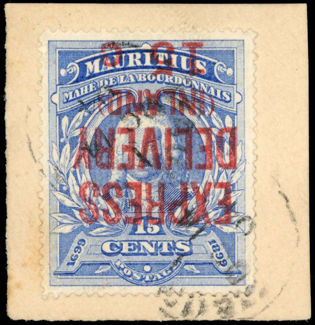 Mauritius SG E4a 1904 Express 15c on 15c surcharge inverted used