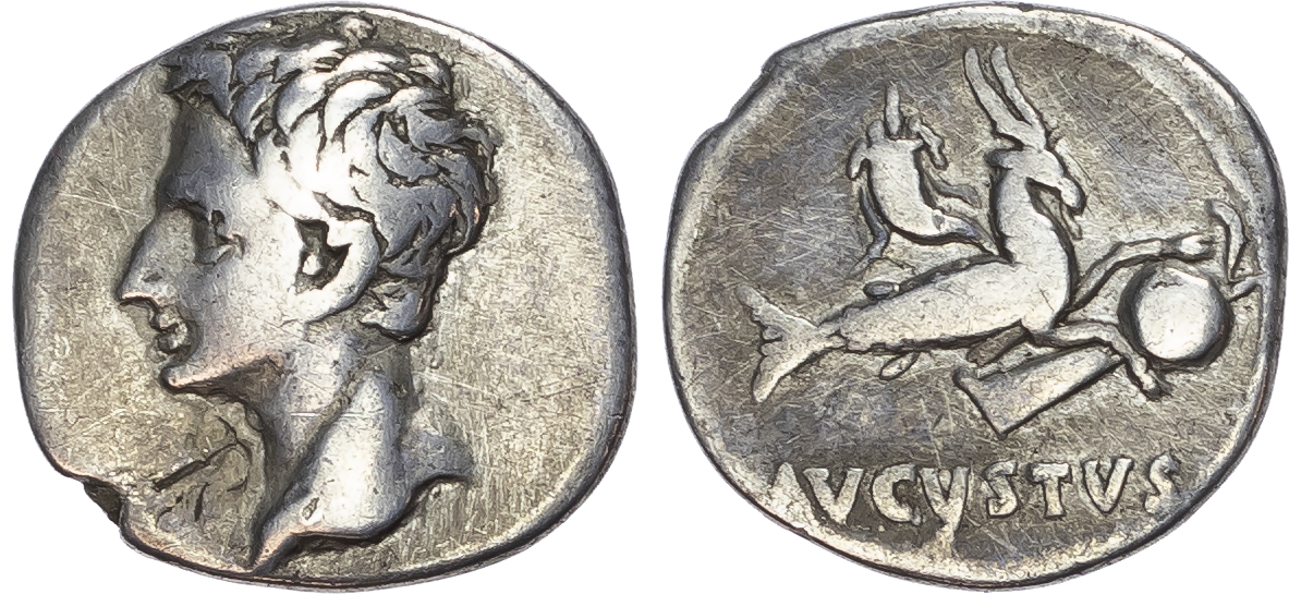 Augustus (27 BC – AD 14) AR Denarius, Spanish mint, c. 18-17/16 BC, 3.66g.