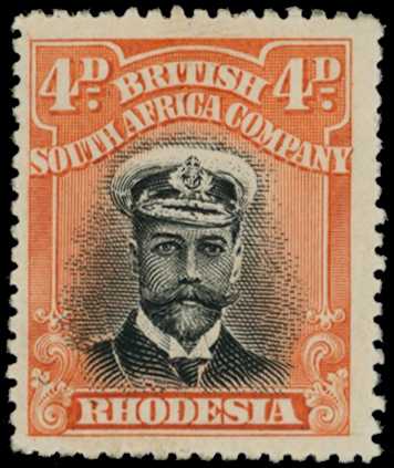 1913-7 4d Head Die I, perf 15. Large part...