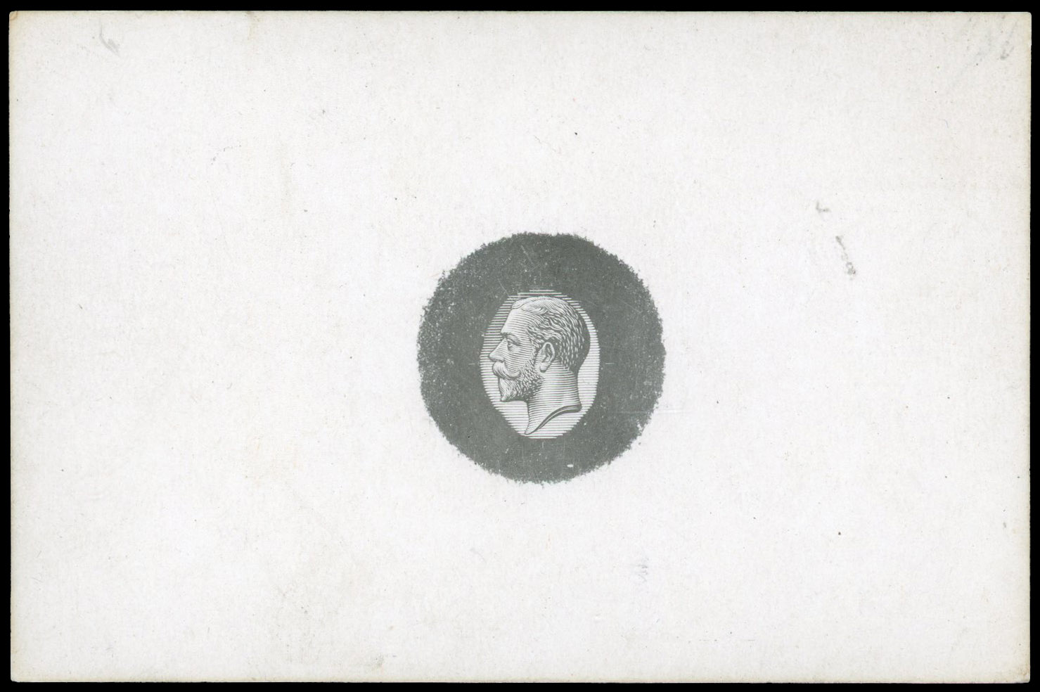 British Commonwealth 1935 KGV head die proof with uncleared surround