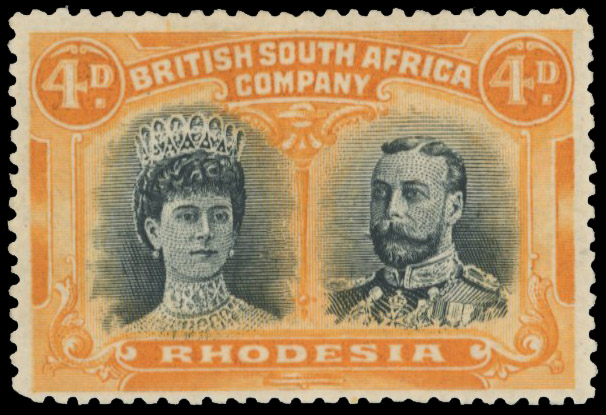 † 4d blue-black and yellow-orange RSC E, small group