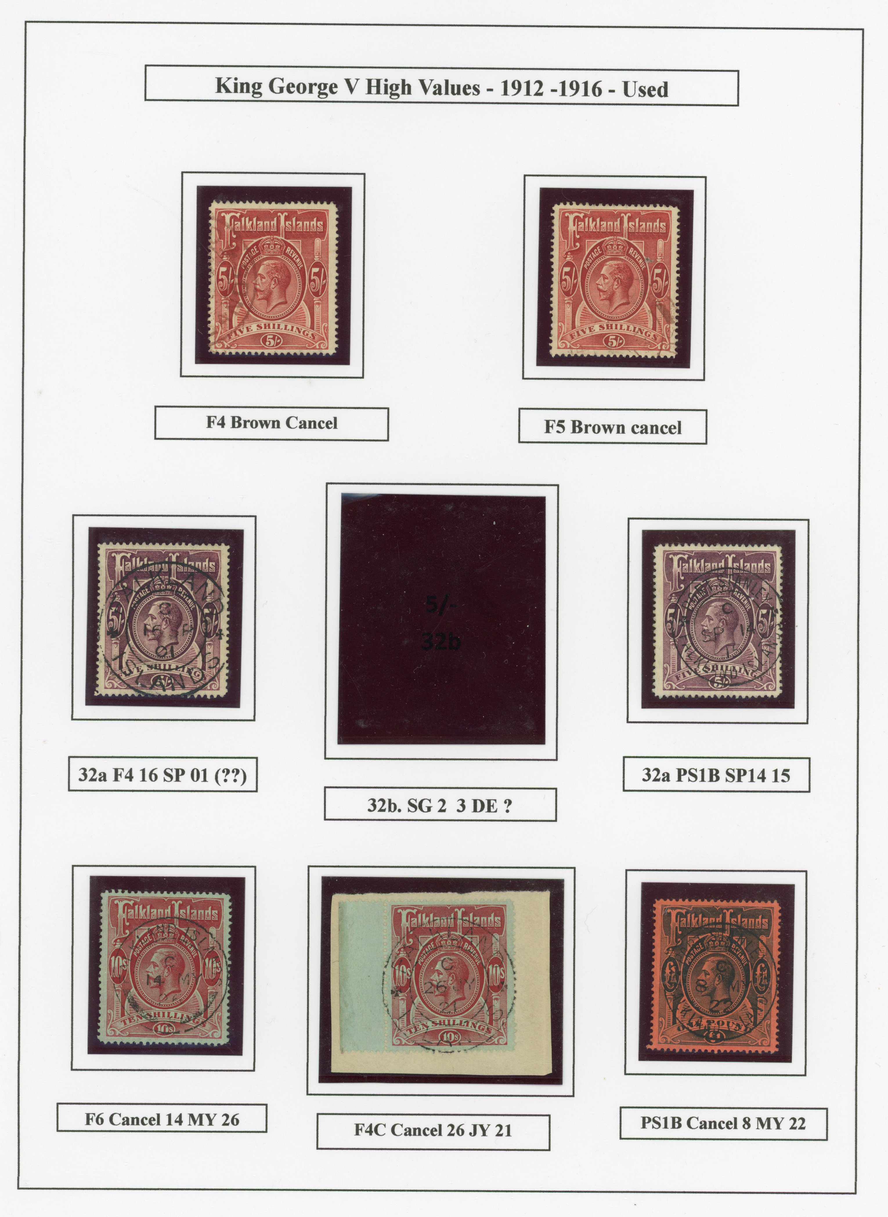 Falkland Islands SG 66/69 collection used