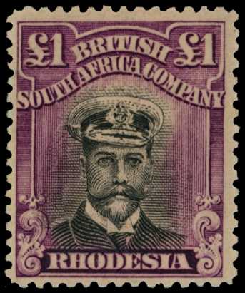1918-21 £1 Head Die IIIB, perf 14, toned...