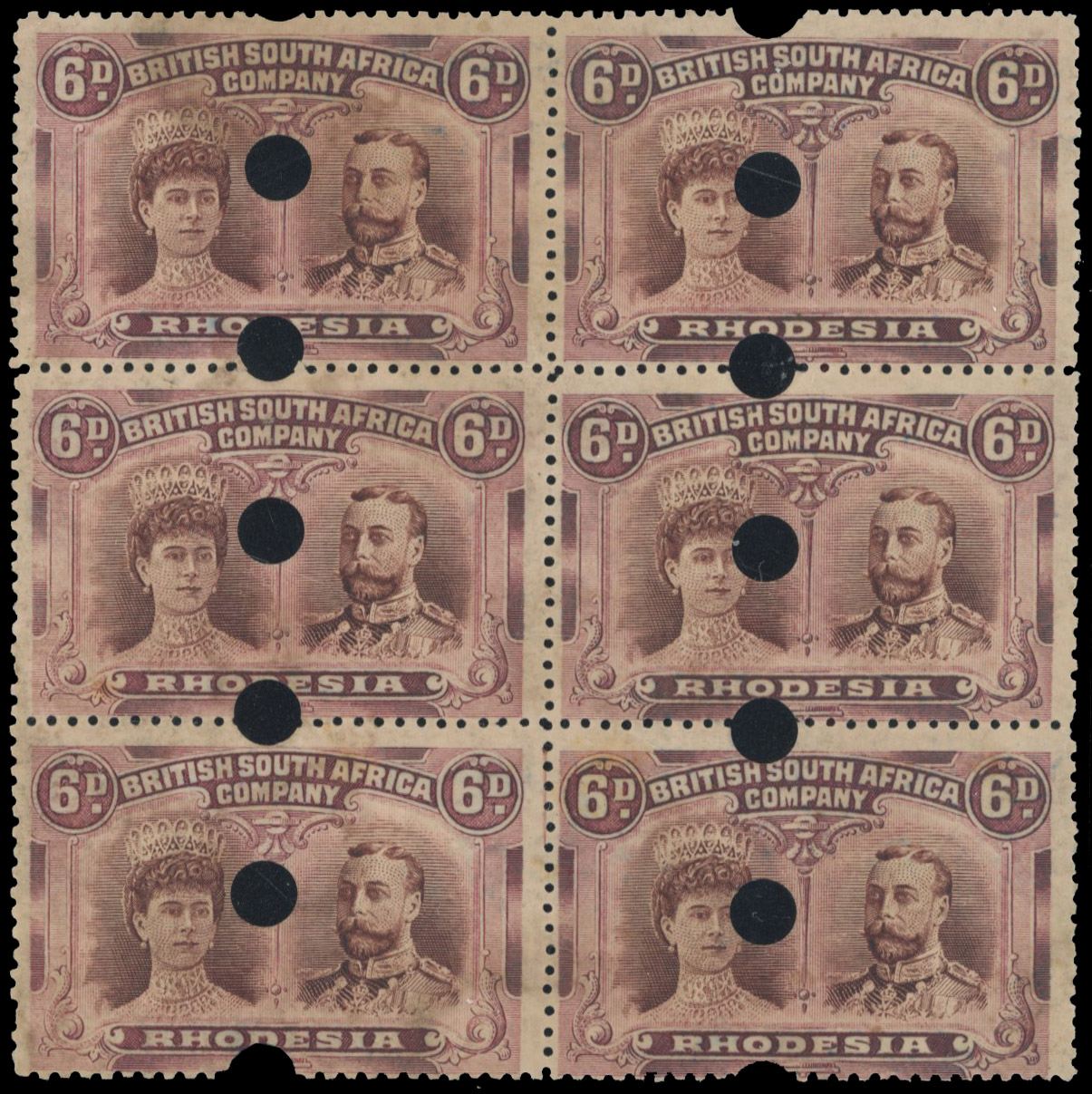 † 6d punched holes block