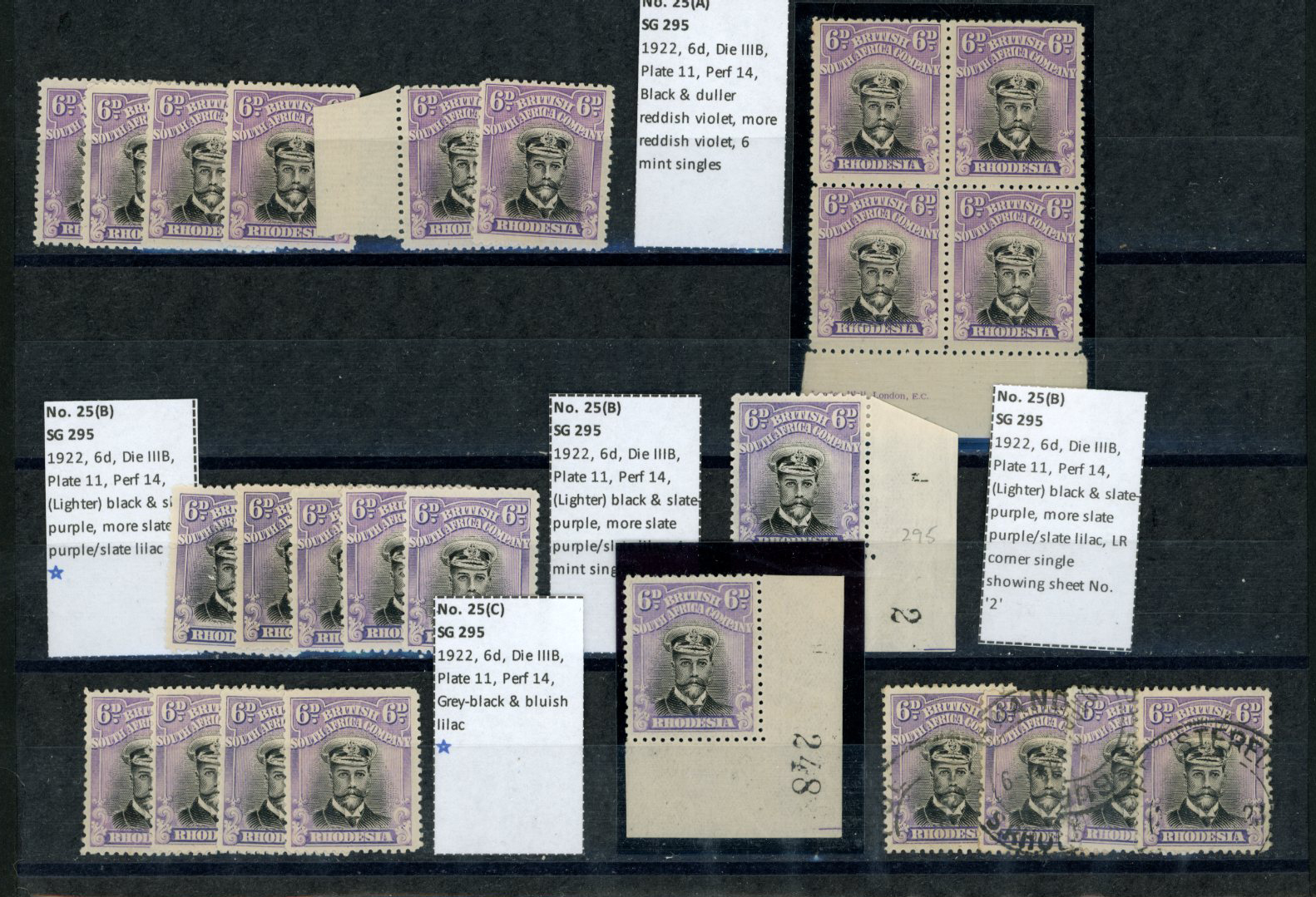 1922-3 6d Head Die IIIB, perf 14, white...