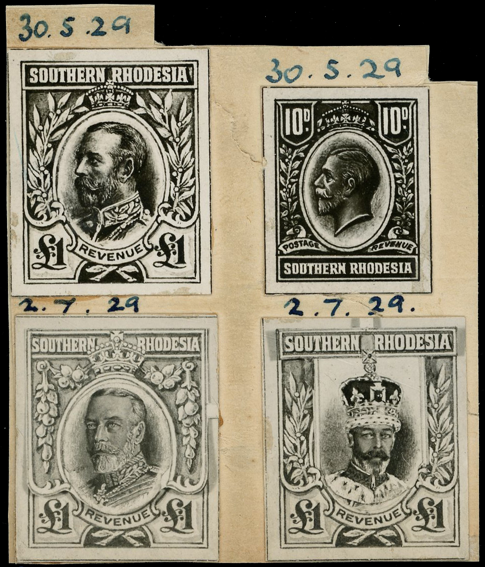 Southern Rhodesia 1931 Field Marshall £1 photographic essays x3