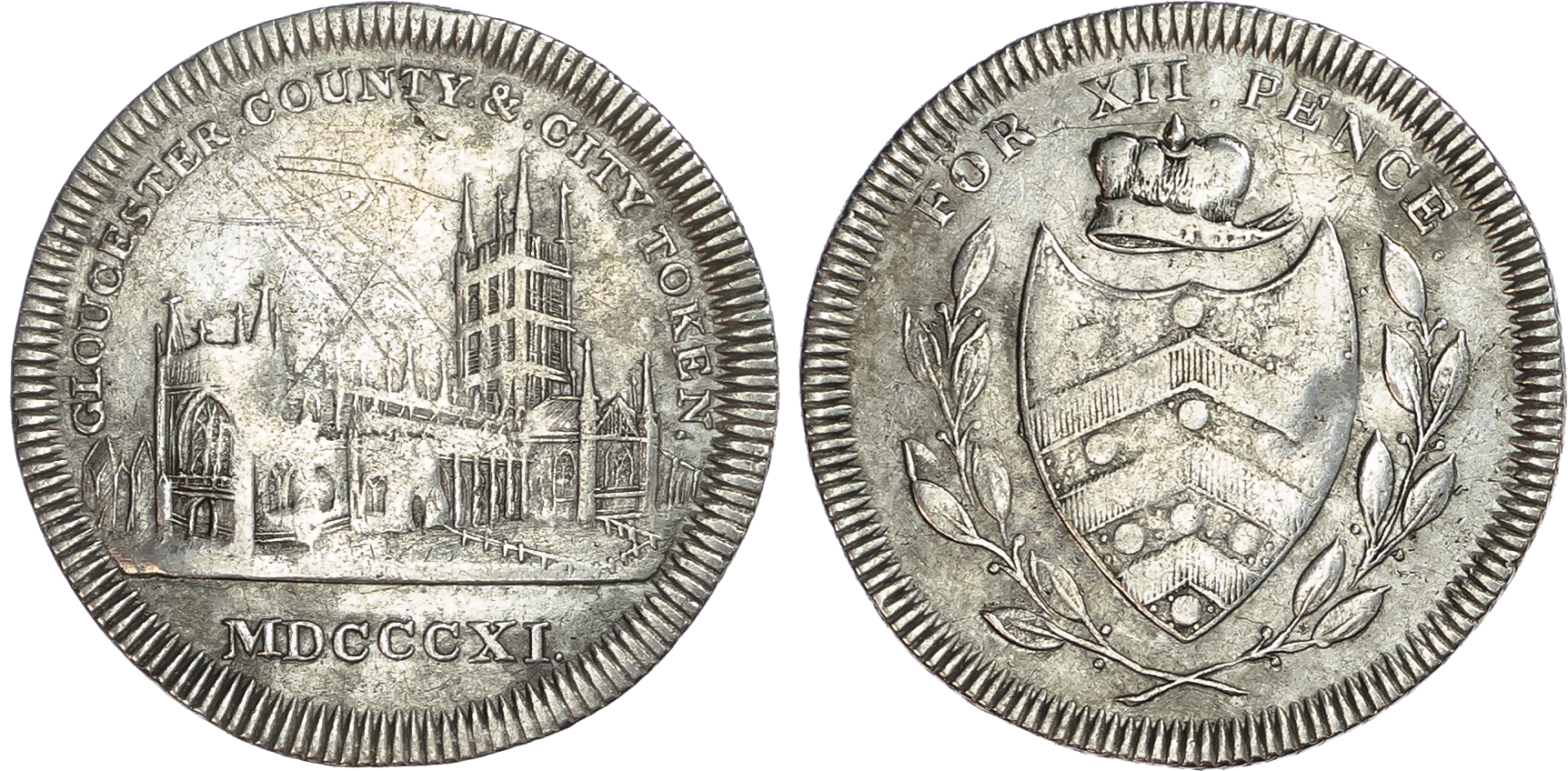 Gloucestershire, Gloucester. Silver shillings, 1811 (2).