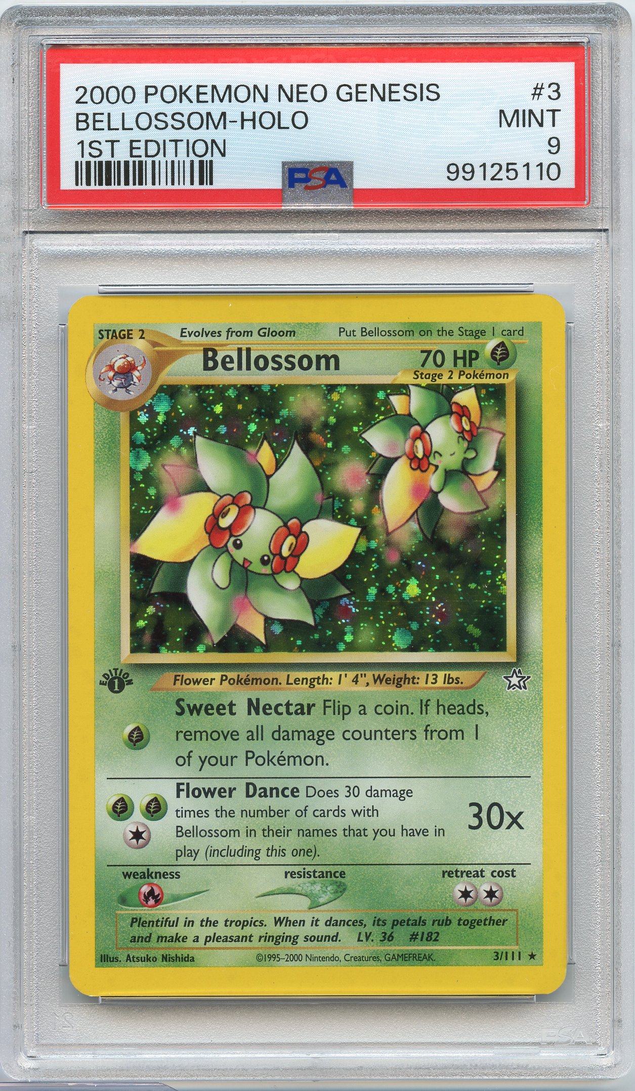 PSA 9 Bellossom 1st Edition - Neo Genesis 3/111