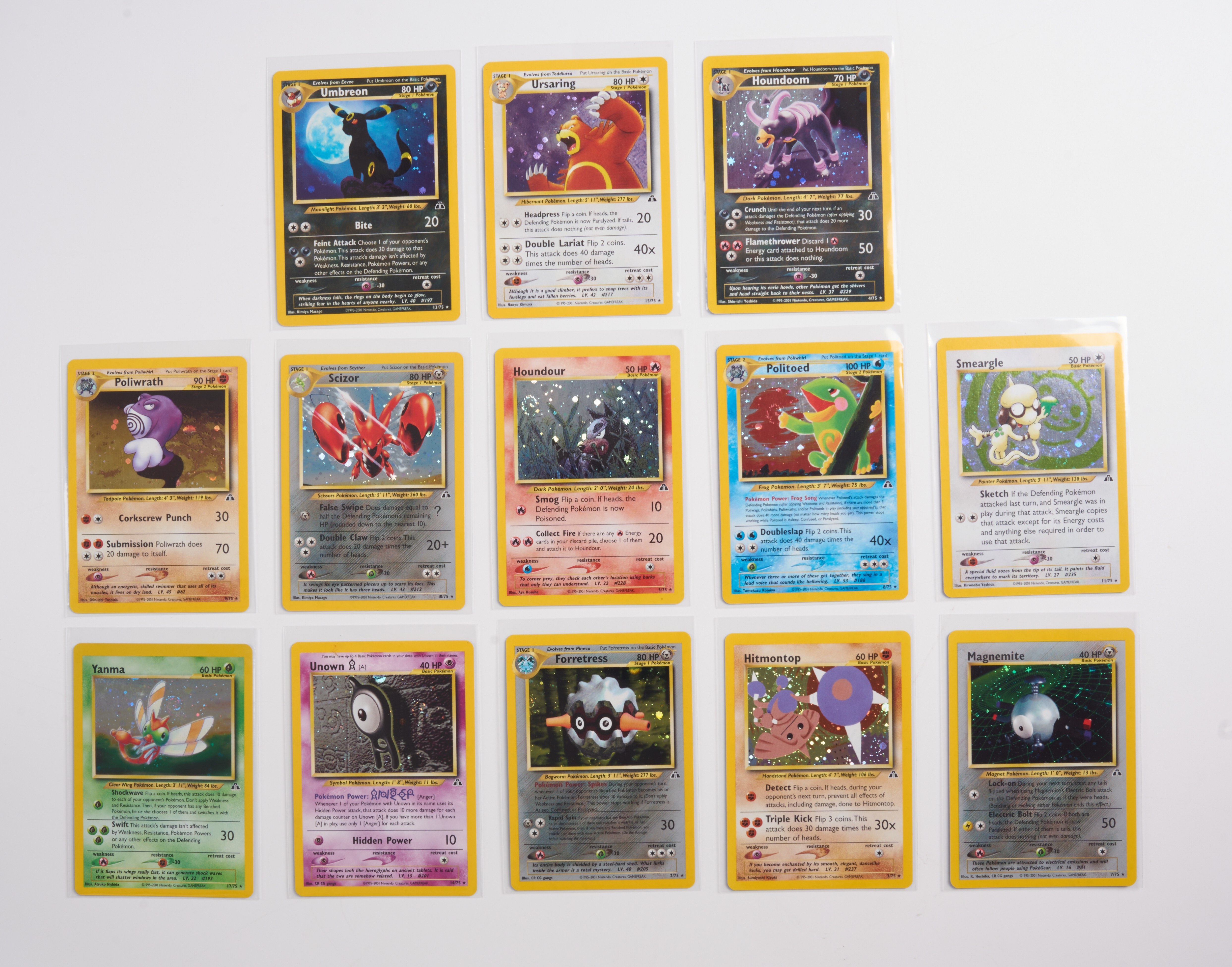Neo Discovery Holo Collection - x13 Cards LP-NM