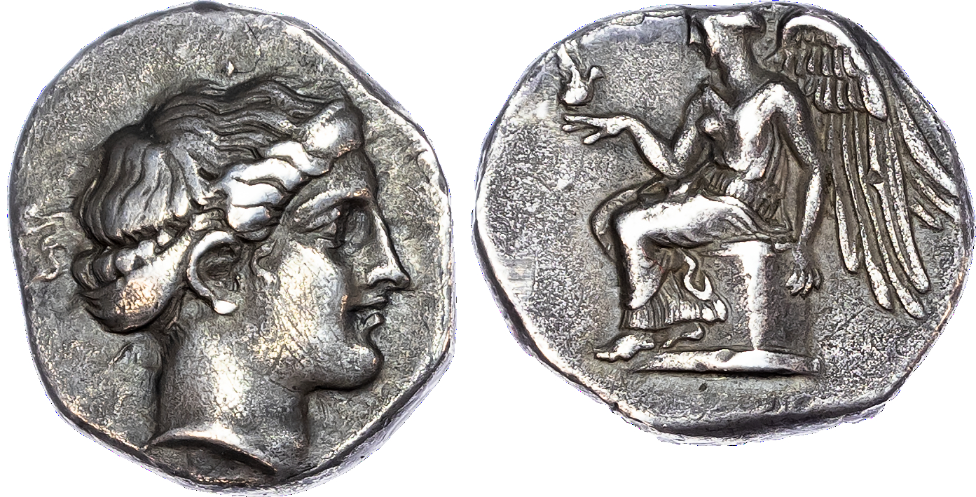 Bruttium, Terina (c. 420-400 BC) AR Nomos, signed by the engraver ‘Π’, 7.38g.