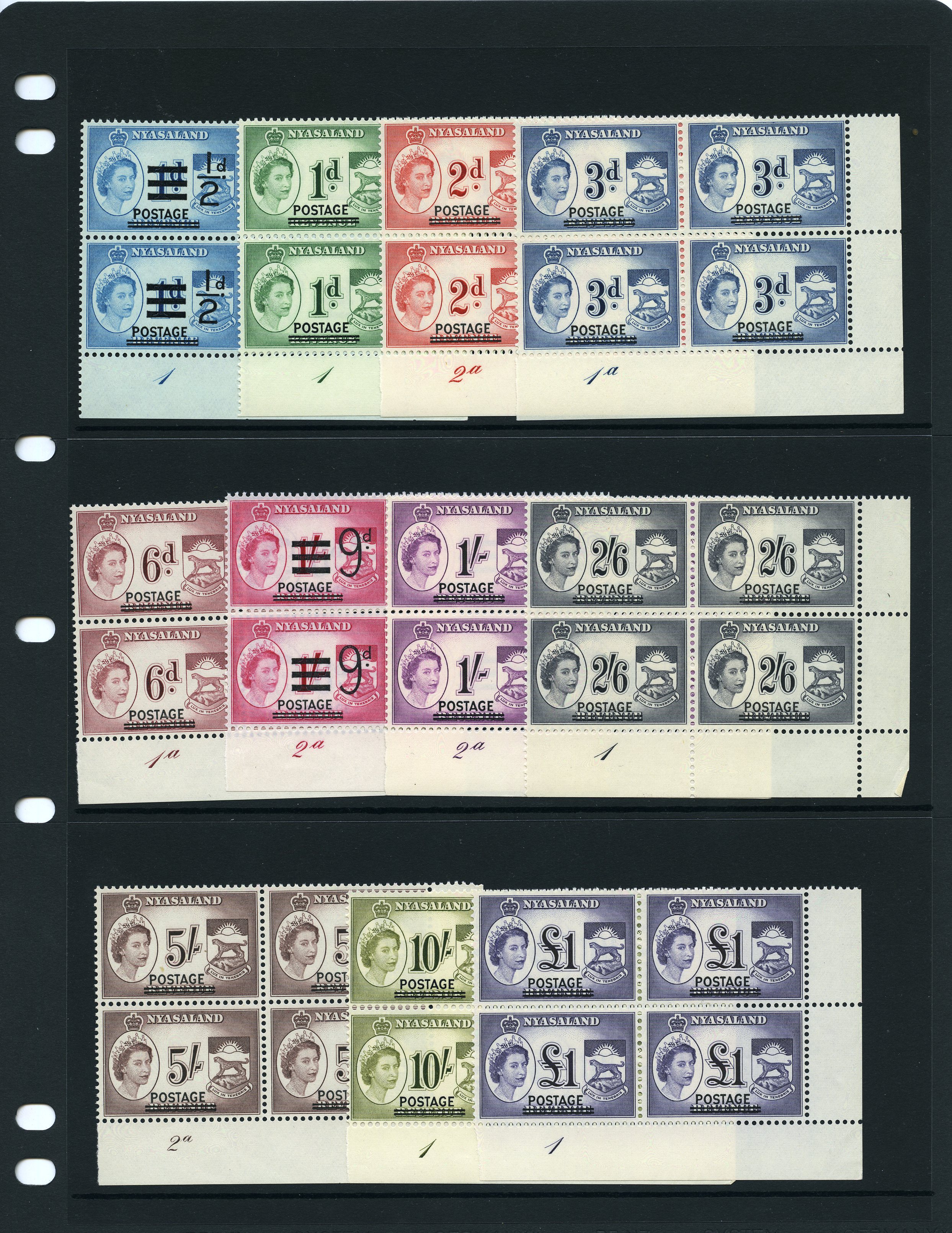 1963 surcharged revenue set of eleven...