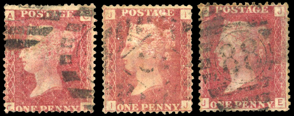 1871 Barrowman, Phillips & Co unofficial underprints. Three used