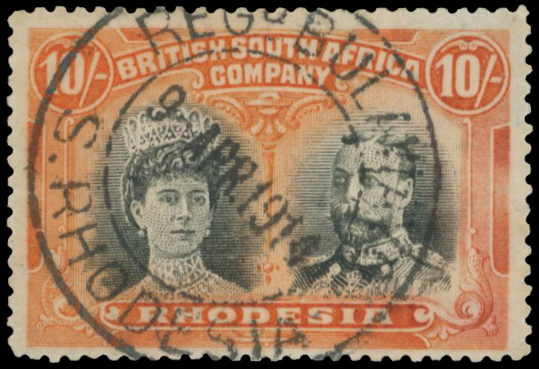 REGD BULAWAYO DC 9 APR 1914 on 10/-