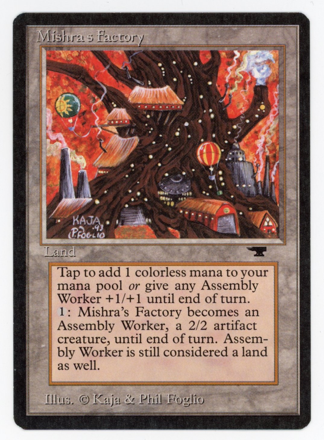 Magic The: Gathering  - Mishra's Factory  - Antiquities  - Lightly Played 
