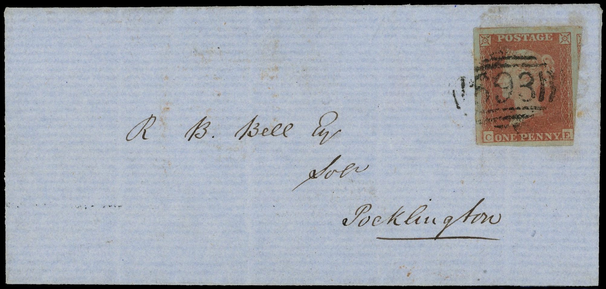 1841 1d Red-brown Pl.174 (CE, Alphabet II).