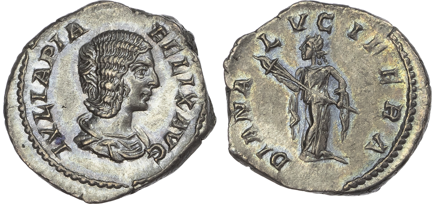 Julia Domna (Wife of Septimius Severus) AR Denarius, Rome, AD 193-196. 