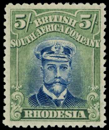1922-3 5/- Head Die IIIB, perf 14, white...