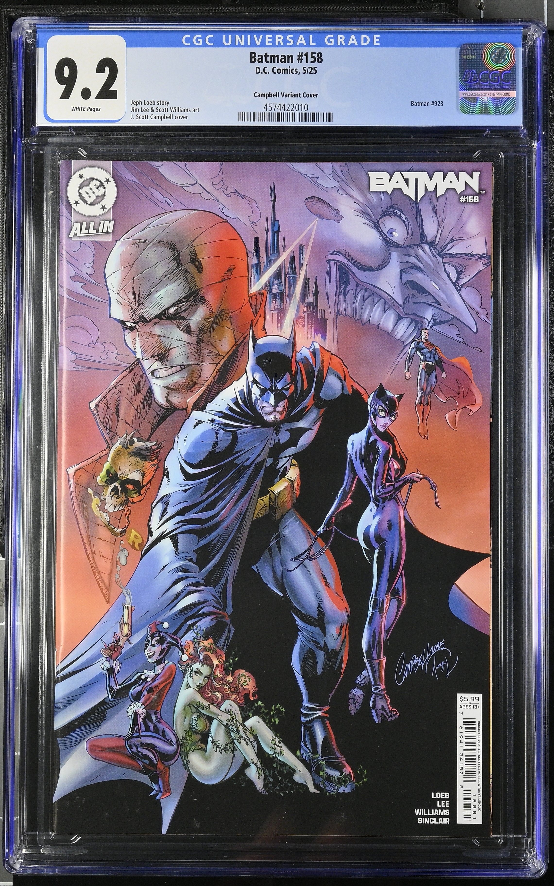Batman #158 (DC Comics 2025) CGC 9.2 J Scott Campbell variant