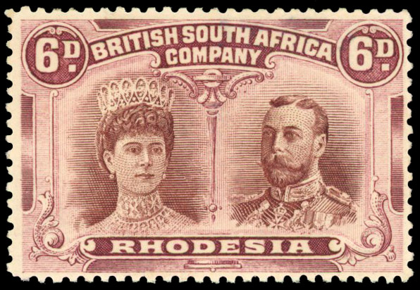 RSC G 6d red-brown and maroon 'waxy heads' mint