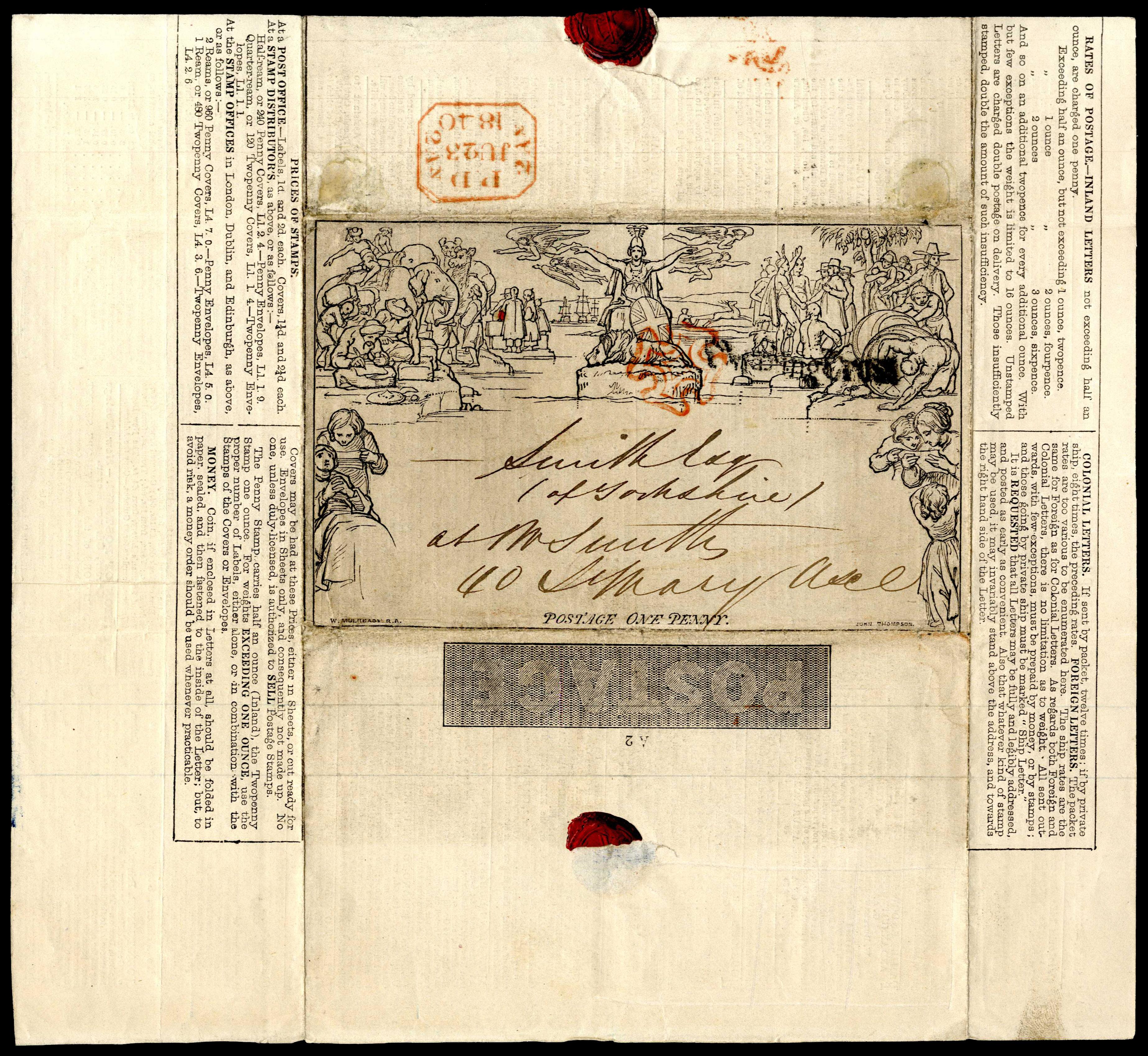 GB: 1840 selection of lettersheets