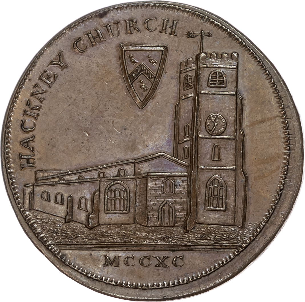 London – Hackney, David Rebello, Skidmore’s mule Halfpenny 1795 (made in 1796)
