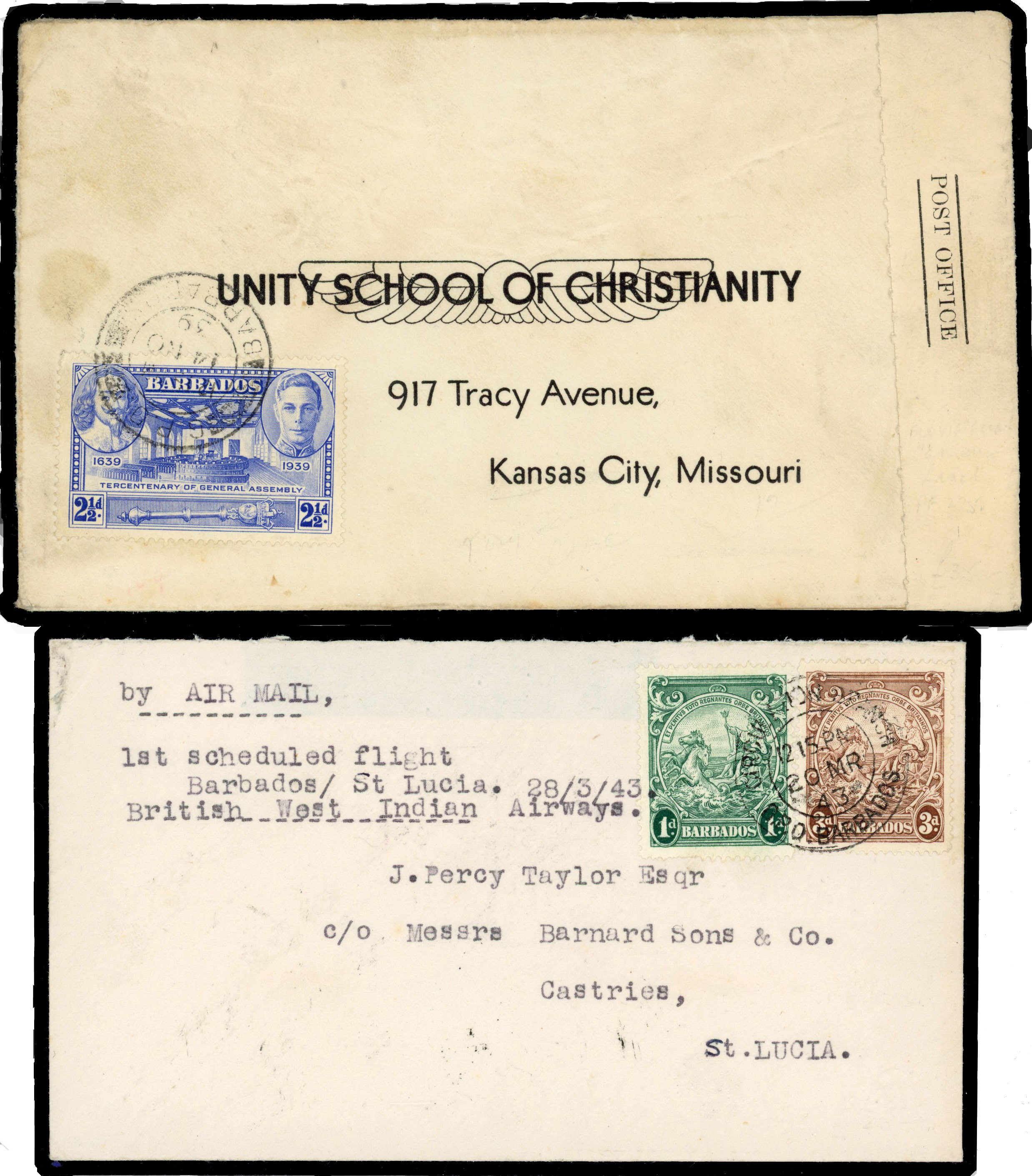 Barbados KG VI covers