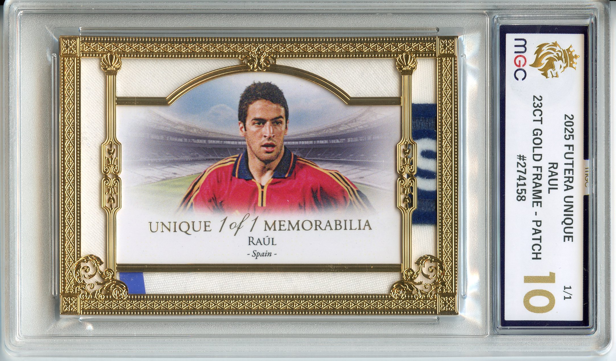MGC 10 2025 FUTERA UNIQUE RAUL 23CT GOLD FRAME - 1/1 - PATCH 