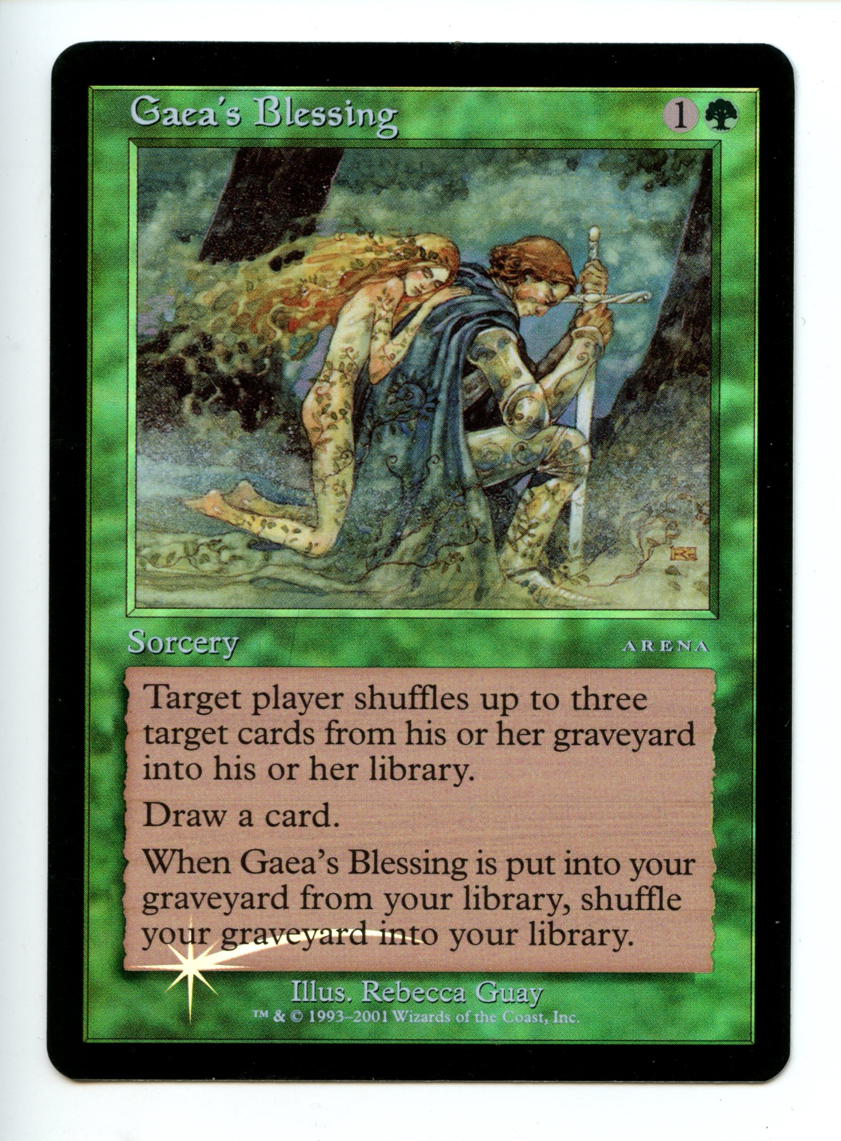 Magic The Gathering  - Gaea's Blessing FOIL  - Arena League Promos - Lightly Played 