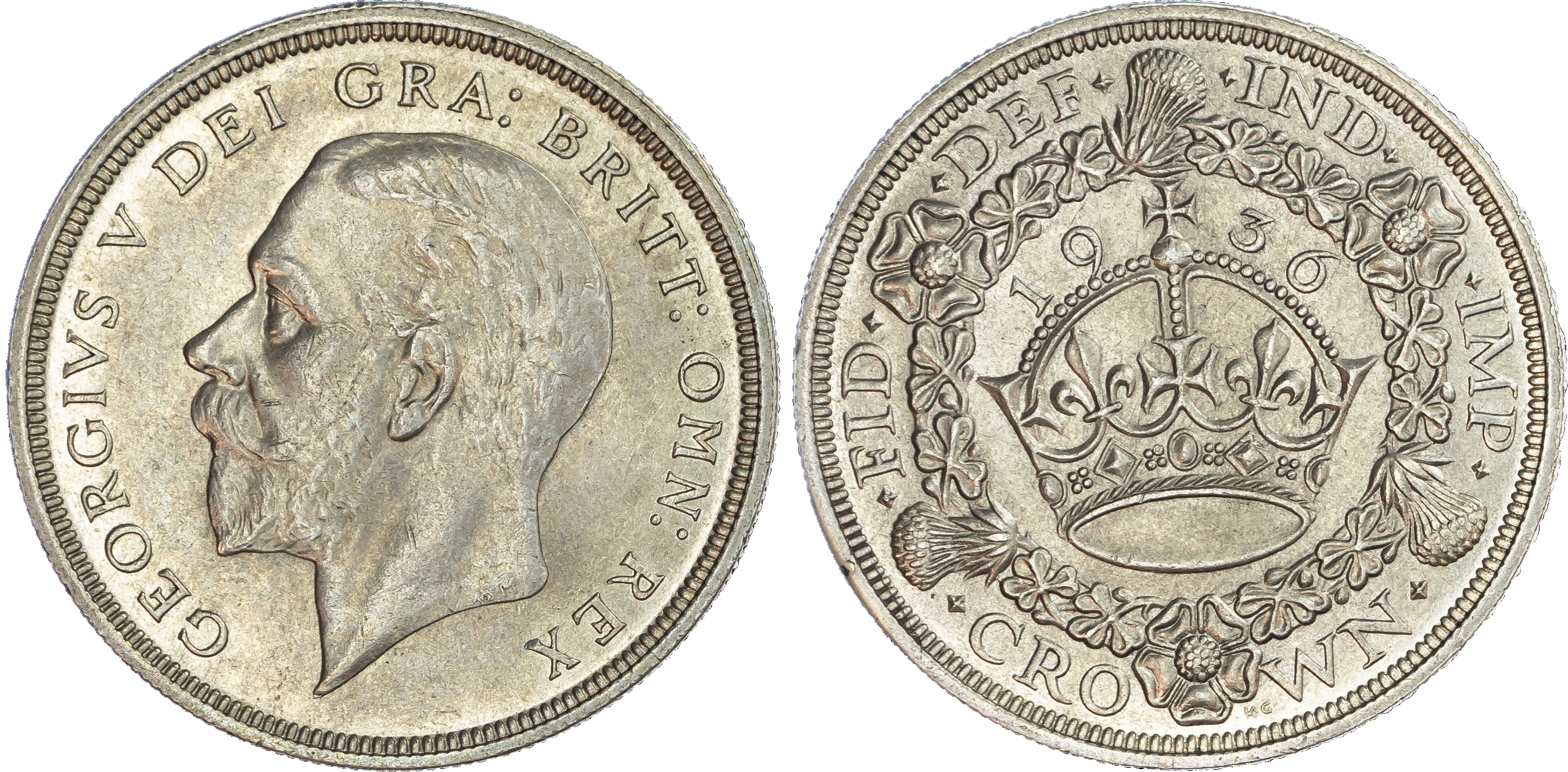 George V (1910‑36), Crown, 1936, wreath type.