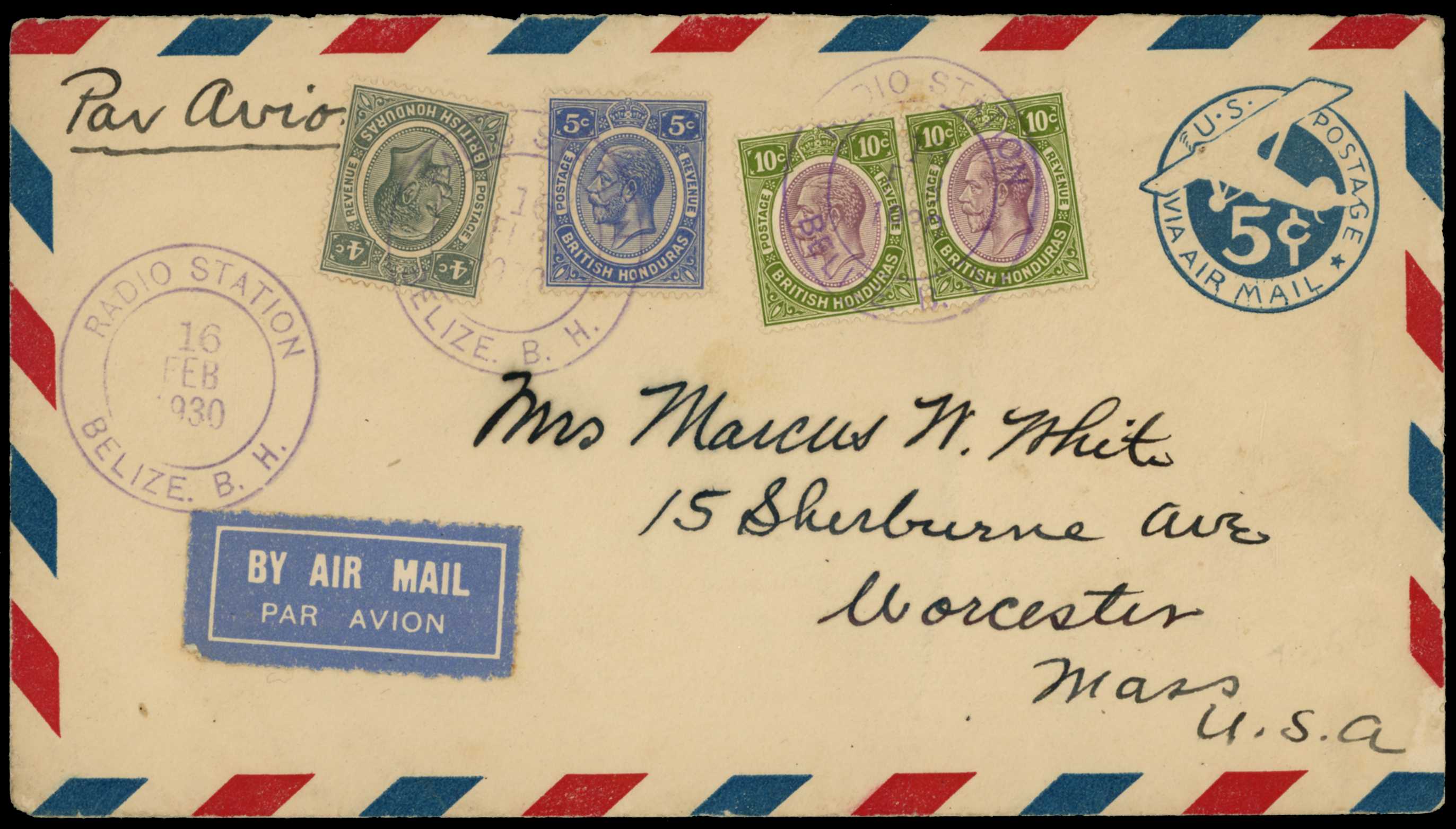 POSTAL HISTORY: 1930 cover with “Radio...