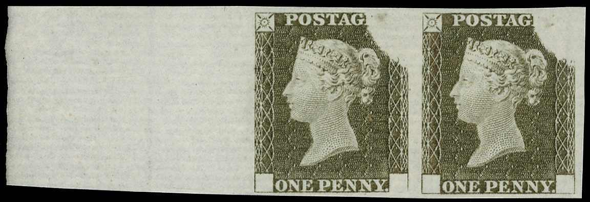1841 1d Rainbow Trial (state 3). Superb...