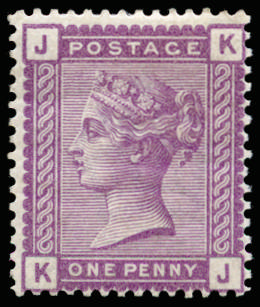 Great Britain 1880 1d Colour trial (Perf 14). Very fine unused perforated example printed in mauve on white gummed…