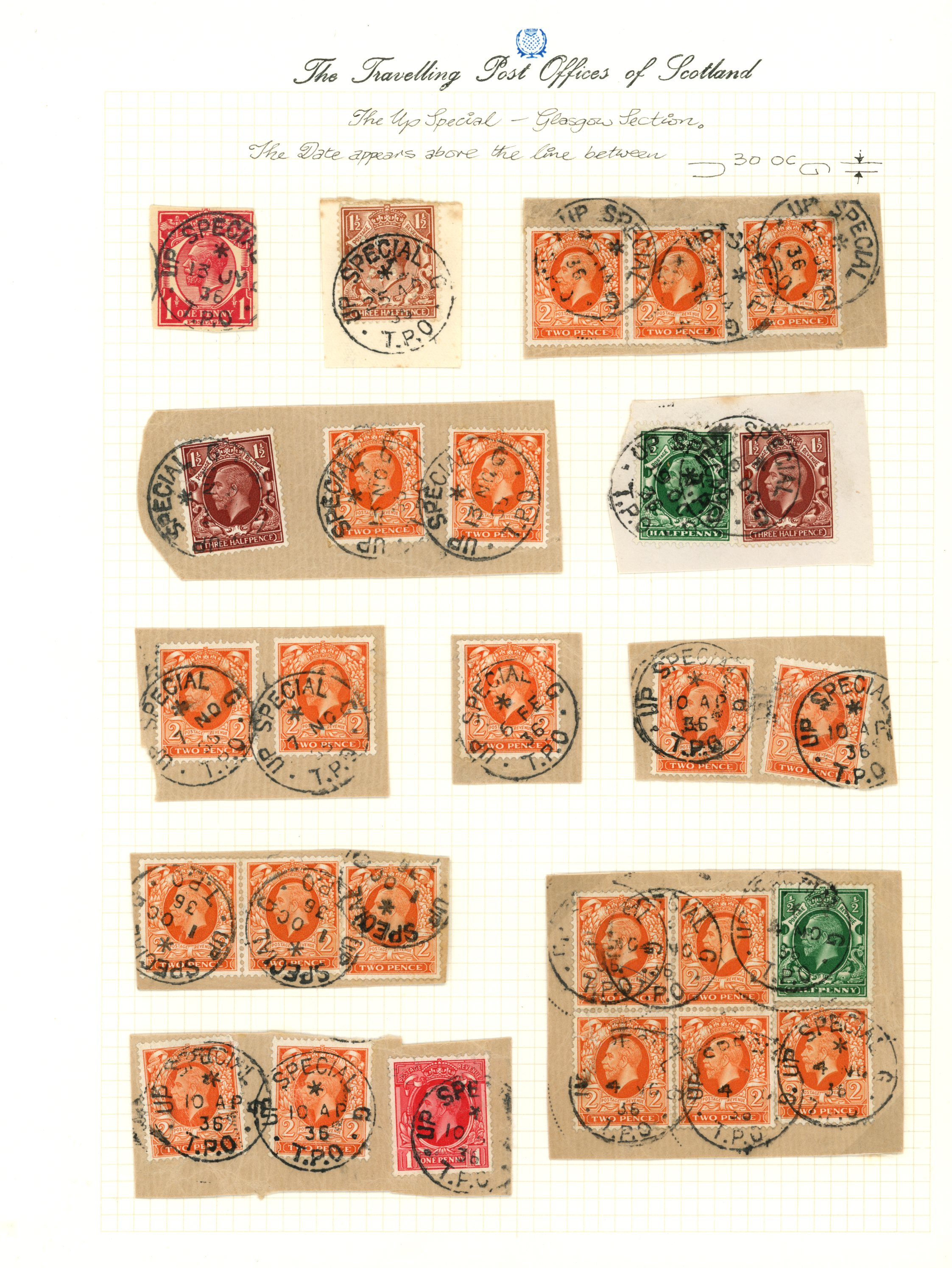 Thematic, Railway: selection on album pages of...