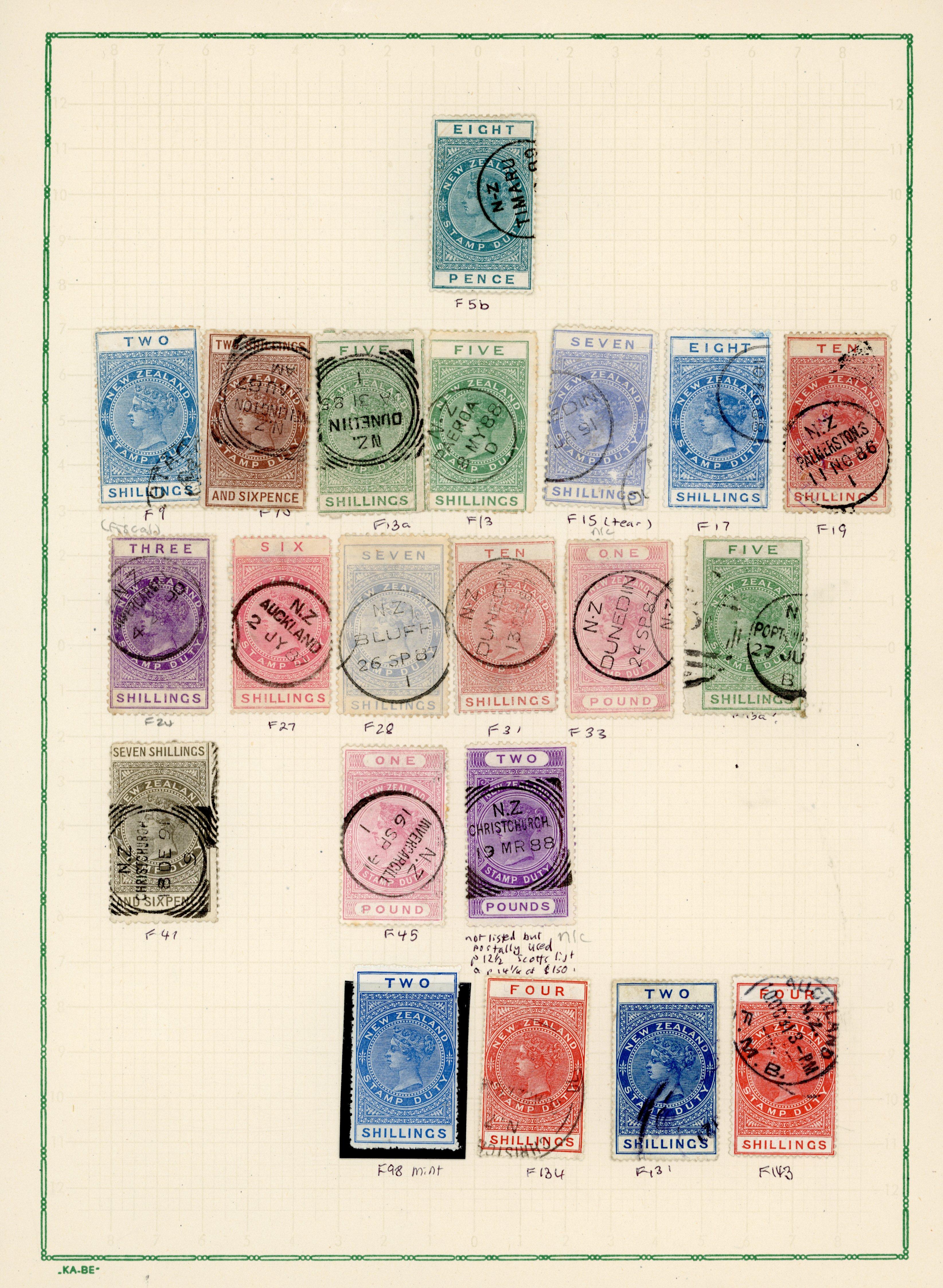 1882-1930 mostly used selection arranged on album pages