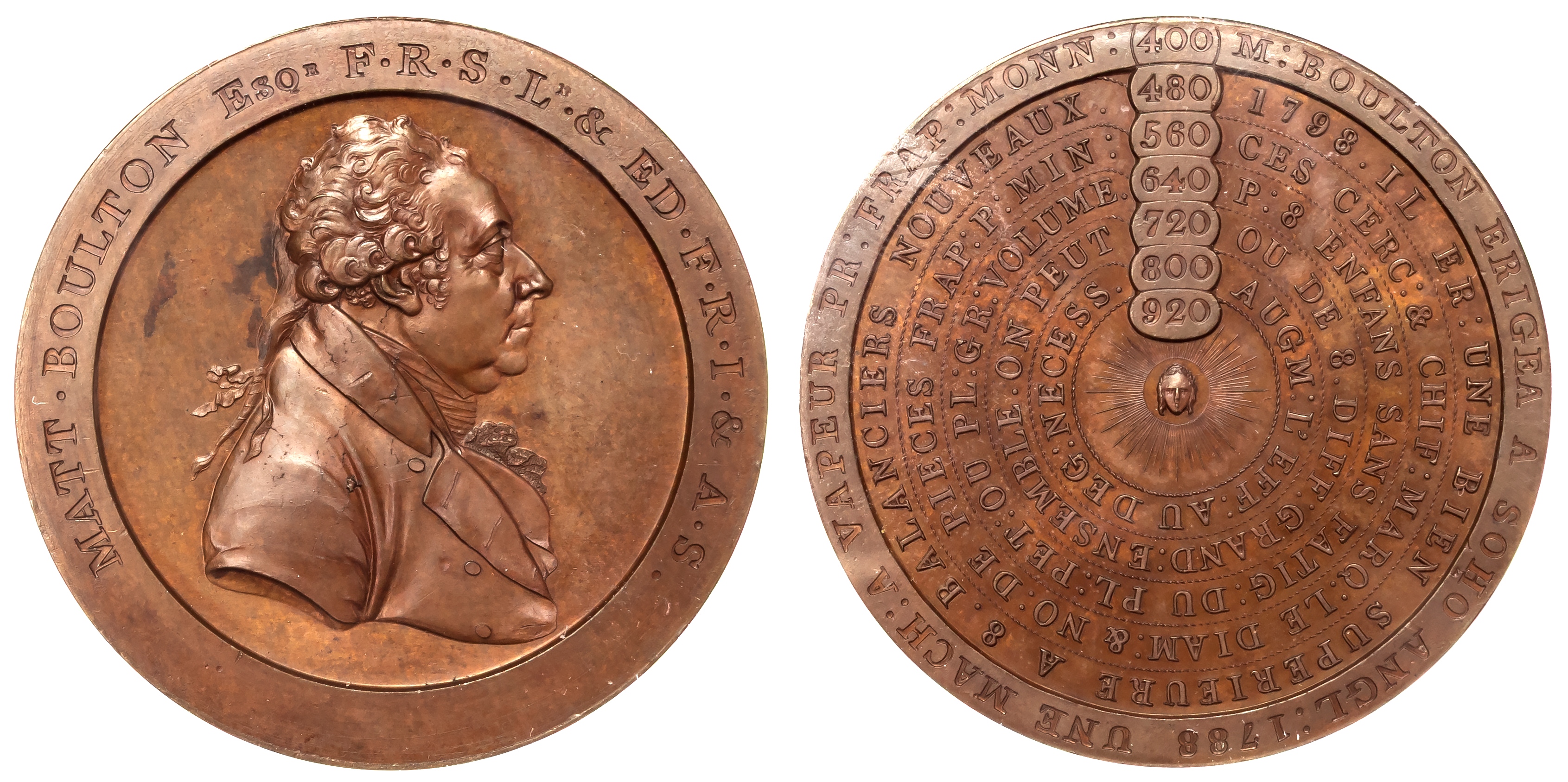 George III (1760-1820), Matthew Boulton's Medallic Scale, c.1798, medal struck in Bronzed-Copper.