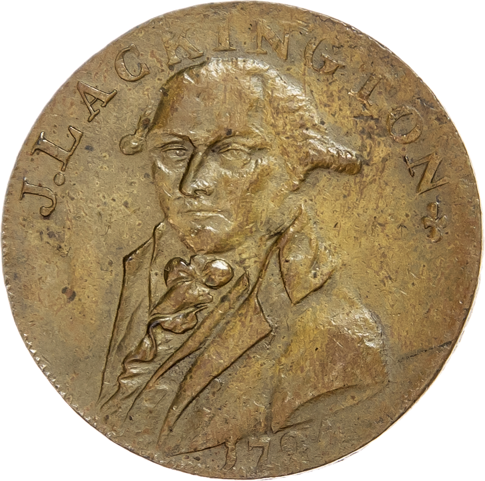 London – Moorfields & Finsbury Sq., James Lackington & James Allen Halfpenny 1794