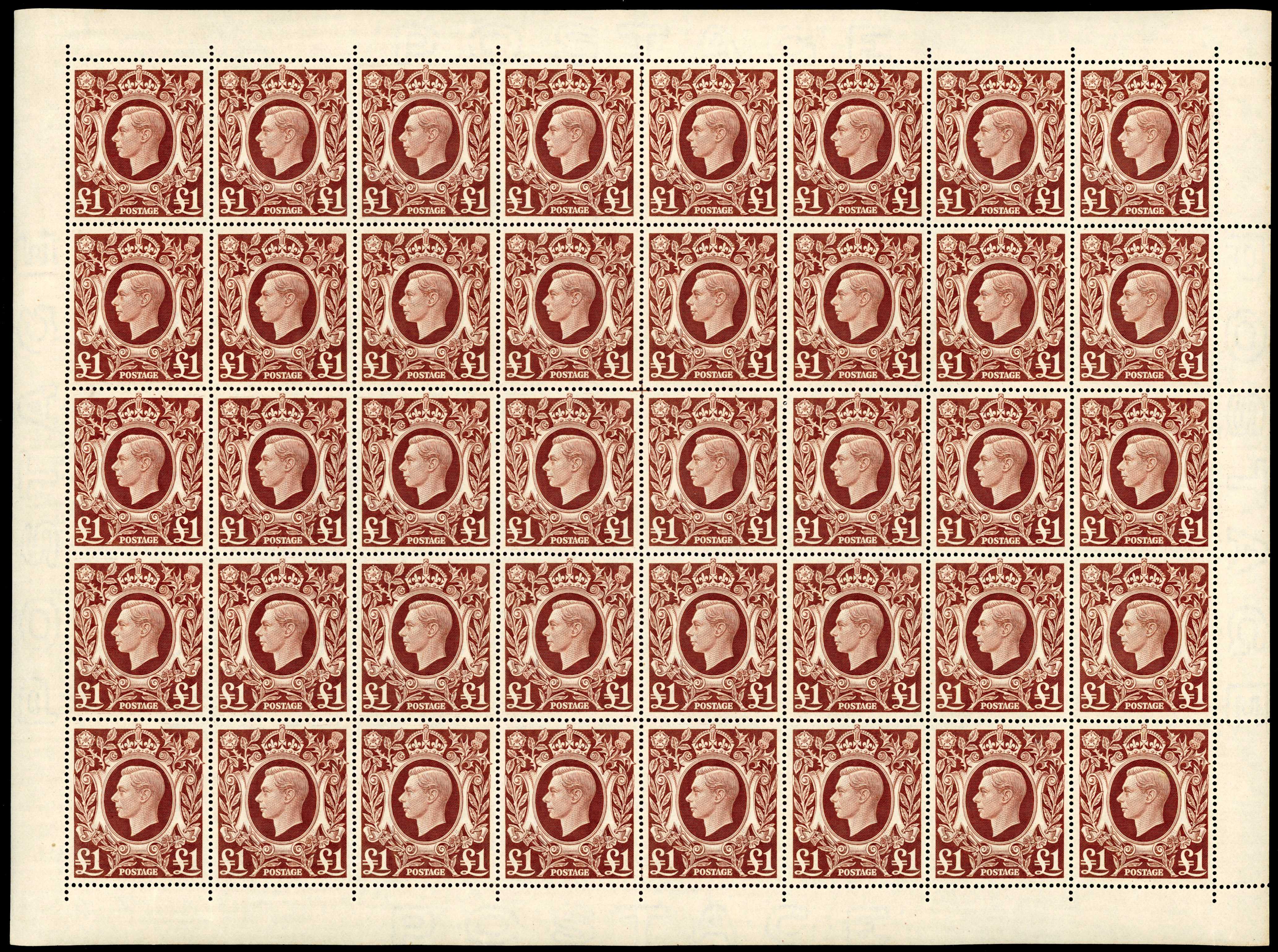 GB SG 476b, 477, 478c sheets mint