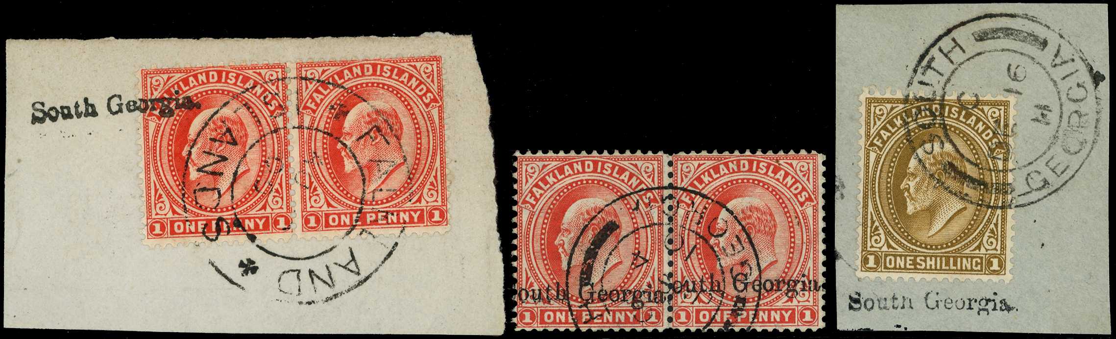 1904-12 1d vermilion with sideways...